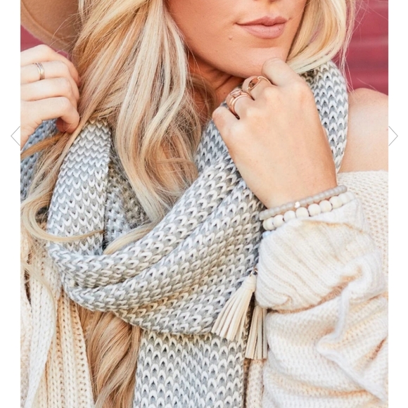 Boutique Accessories - ⚘ Gifted Mariana Open Knit Oblong Scarf